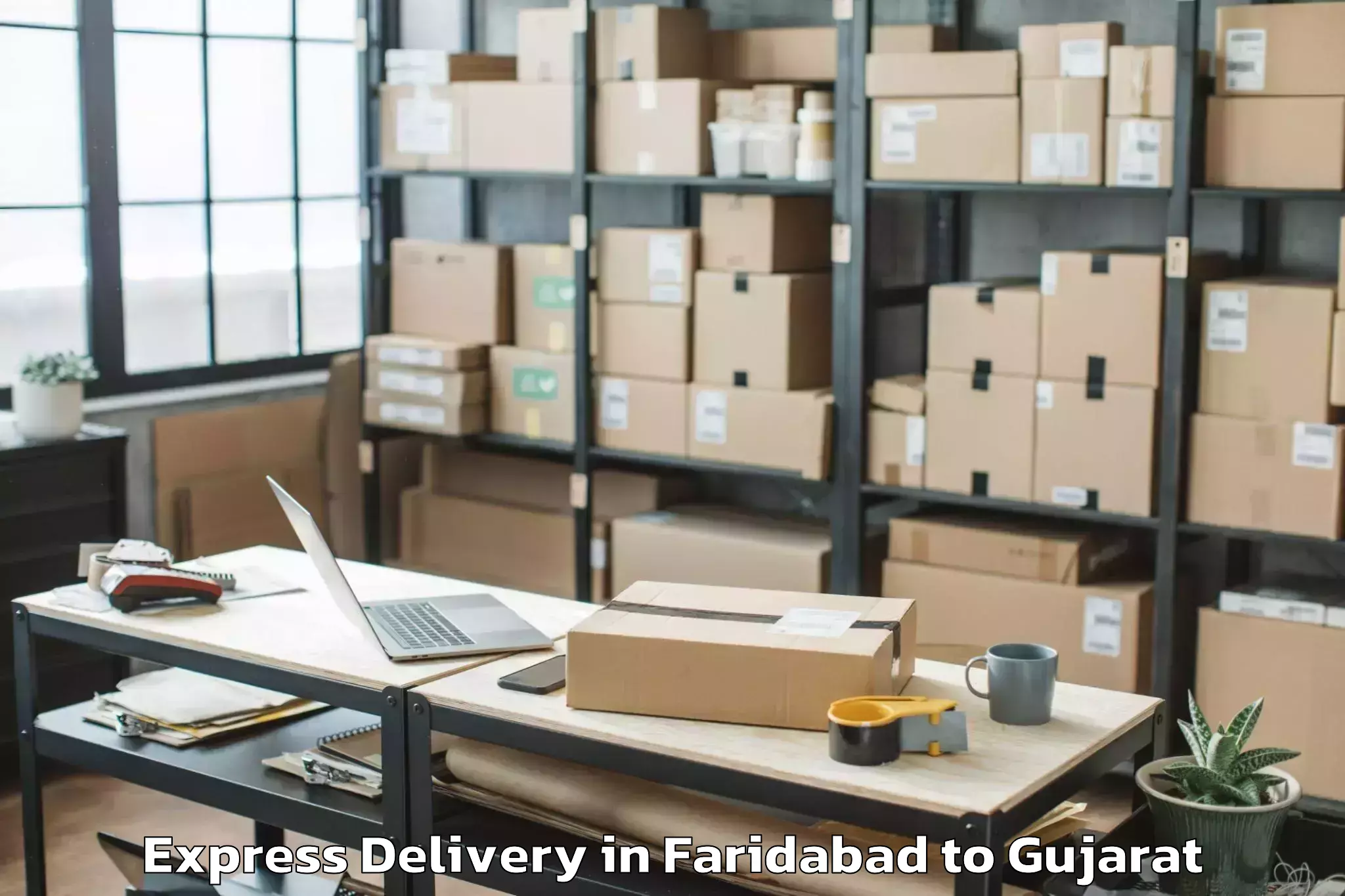 Get Faridabad to Baria Express Delivery